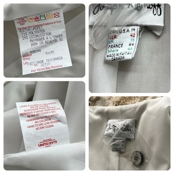 Joseph Ribhoff Snake Print Jacket Size 14 - Picture 2 of 15